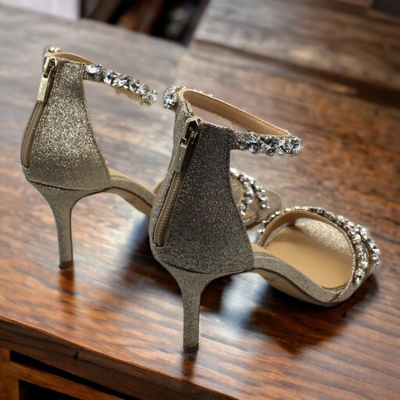 Jewel Badgley Mischka Caroline Embellished Ankle-Strap Evening Sandals (size 6.5 - Picture 5 of 7